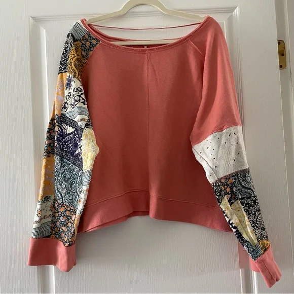 Free People Suns Out Patchwork Sleeve top - Picture 9 of 9